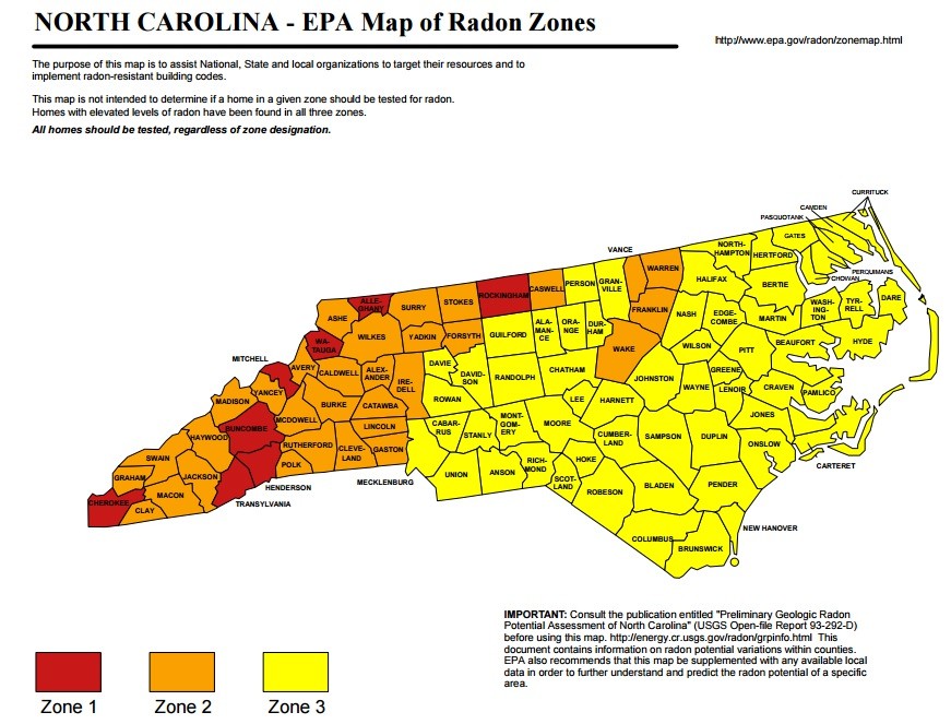 Radon testing in Winston Salem and Greensboro